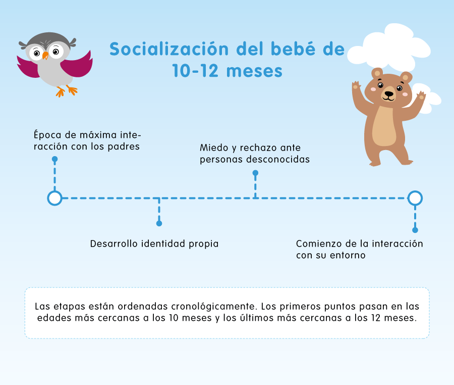 Infografía sobre la socialización del bebé