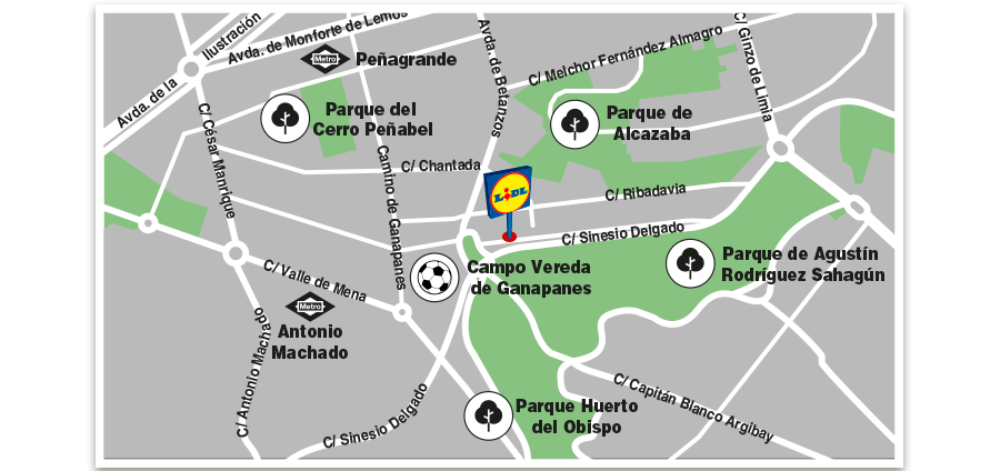 Mapa ubicación tienda Lidl en Sanlucar