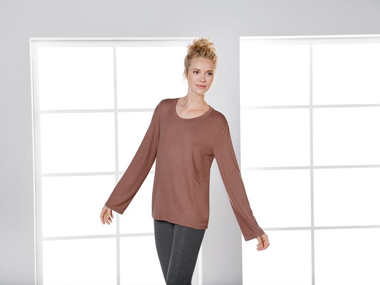 Camiseta de yoga de manga larga para mujer