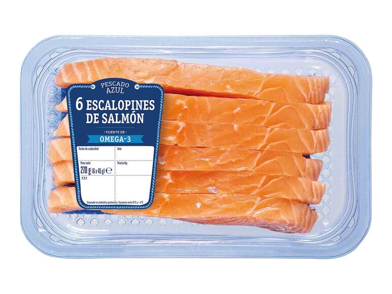 6 Escalopines de salmón