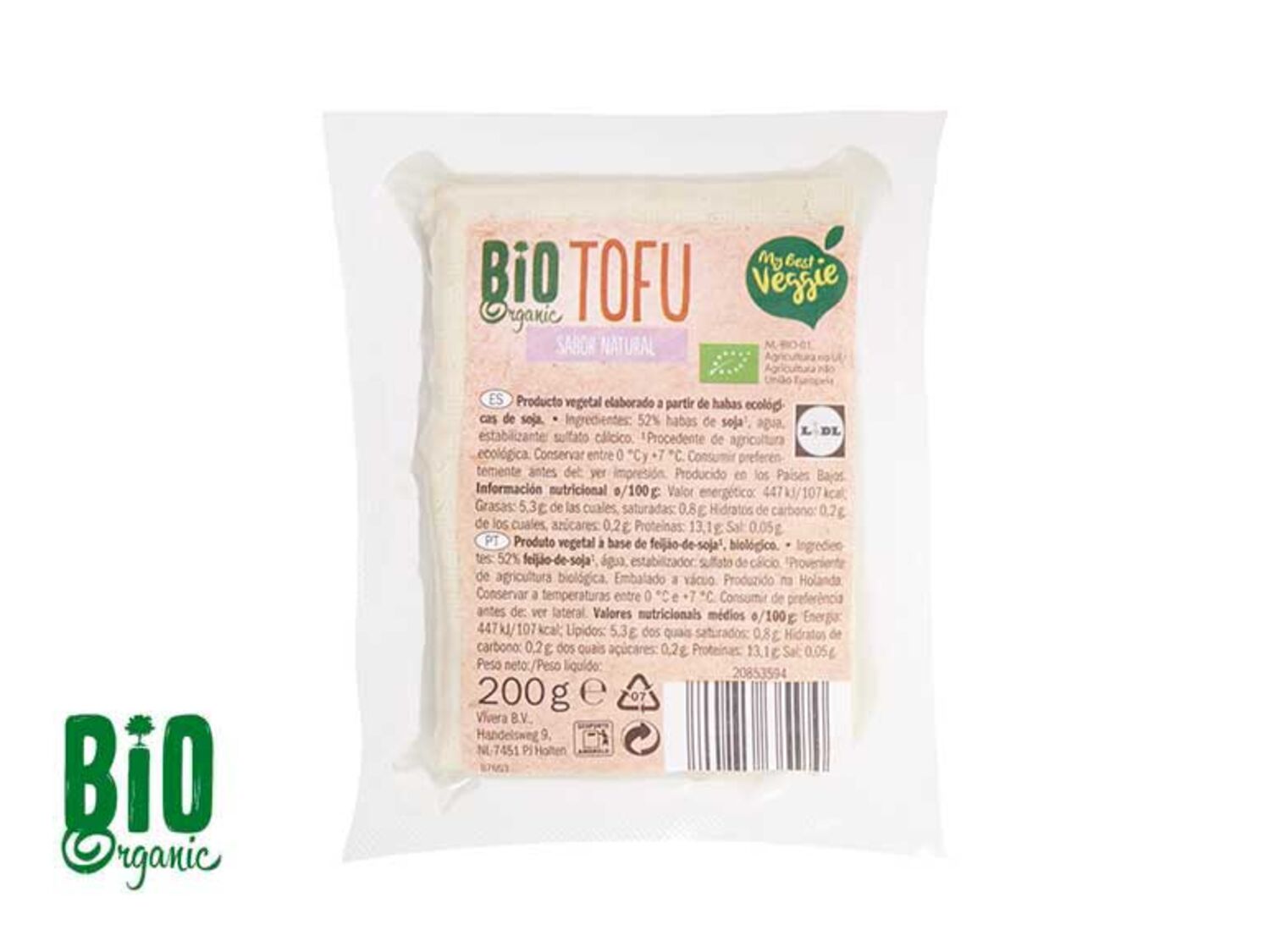 Tofu sabor natural