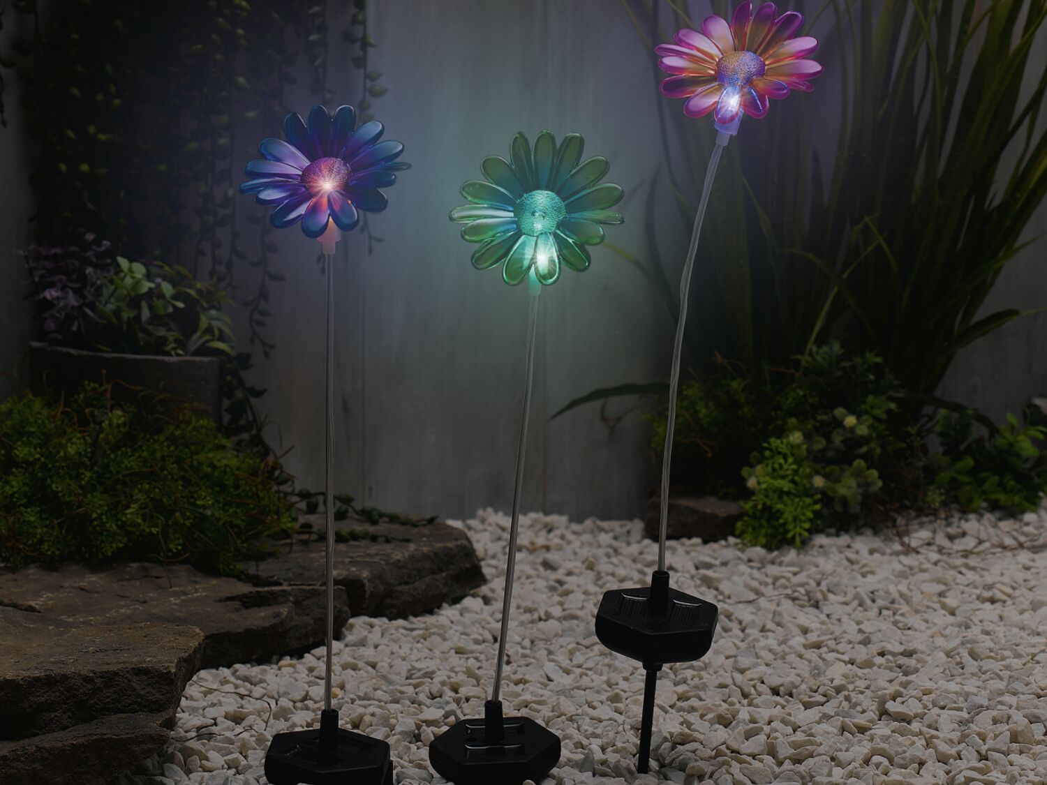 Lámparas solares LED Flores
