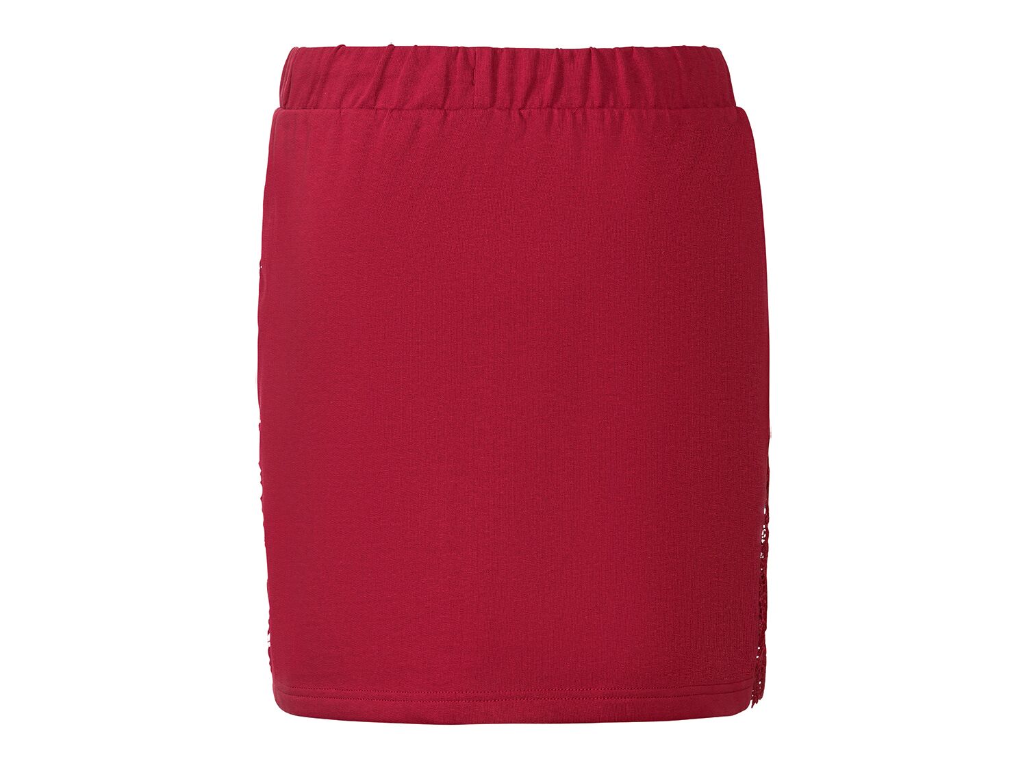 Falda de encaje roja