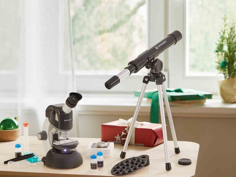 Bresser Juego de telescopio y microscopio