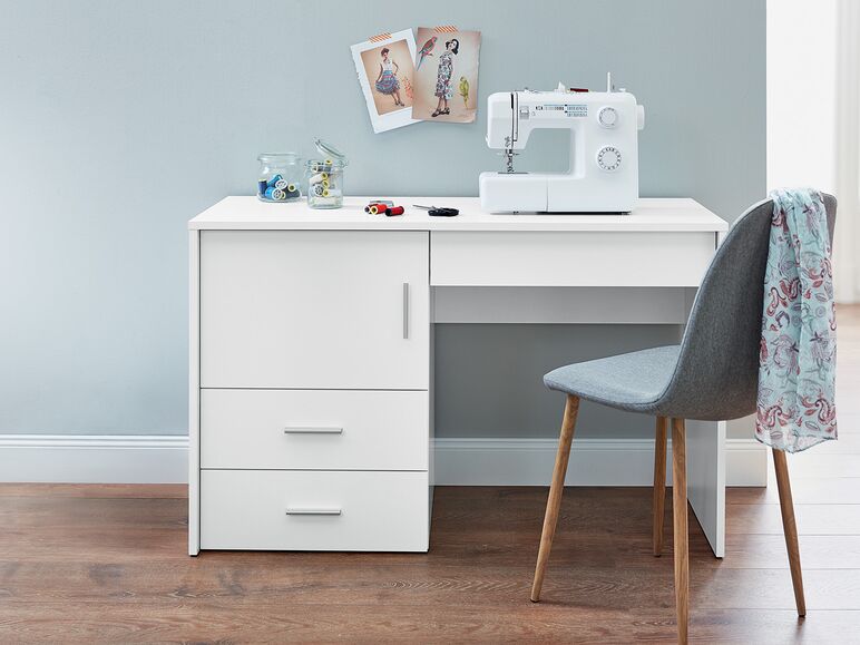 Mesa para máquina de coser blanca
