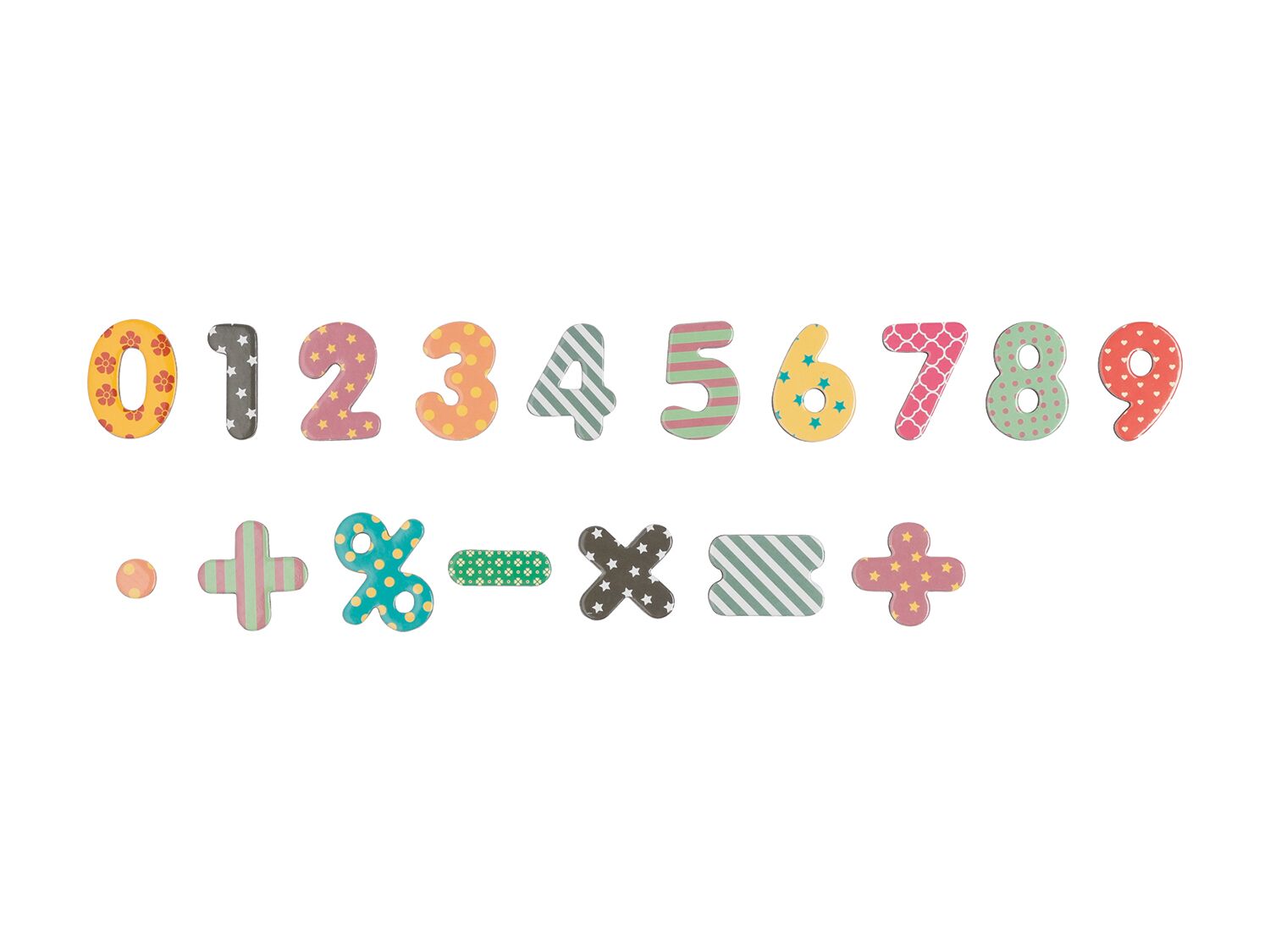 Set de abecedario, números y símbolos magnéticos
