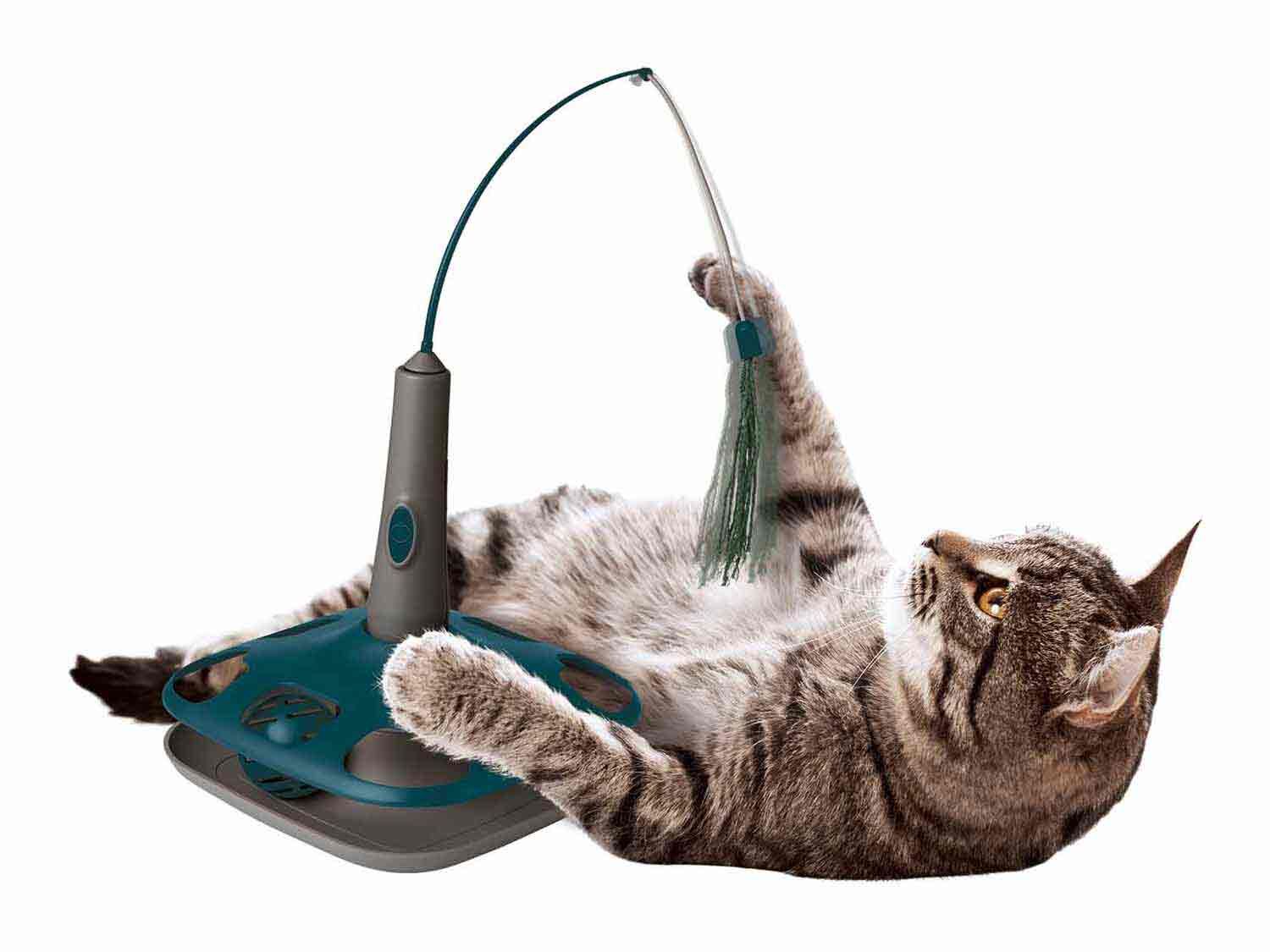 Juguete eléctrico para gatos Bola y caña de pesca