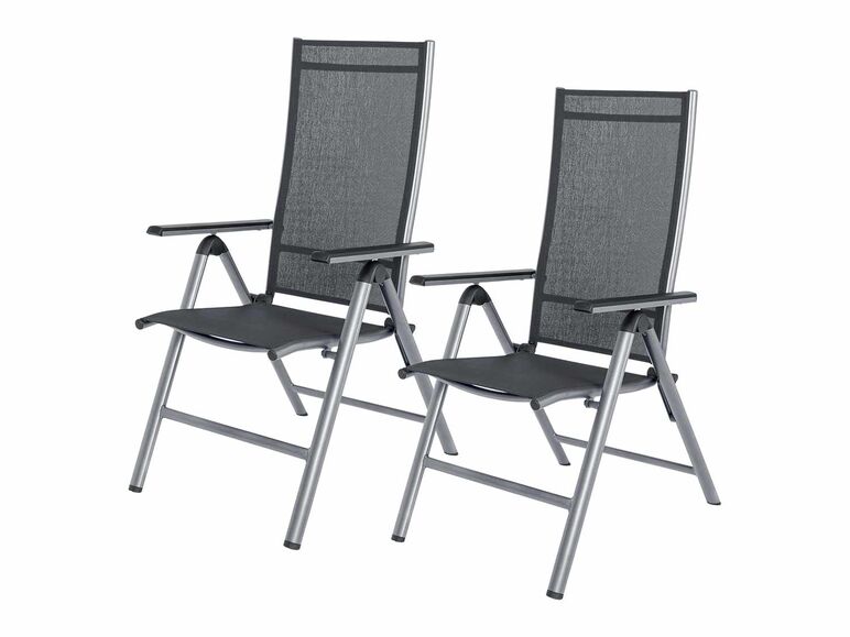 Set de 2 sillas plegables de aluminio