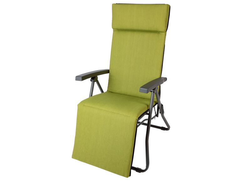 Sillón reclinable con cojín verde