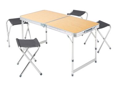 Rocktrail Set de mesa y taburetes plegables para camping