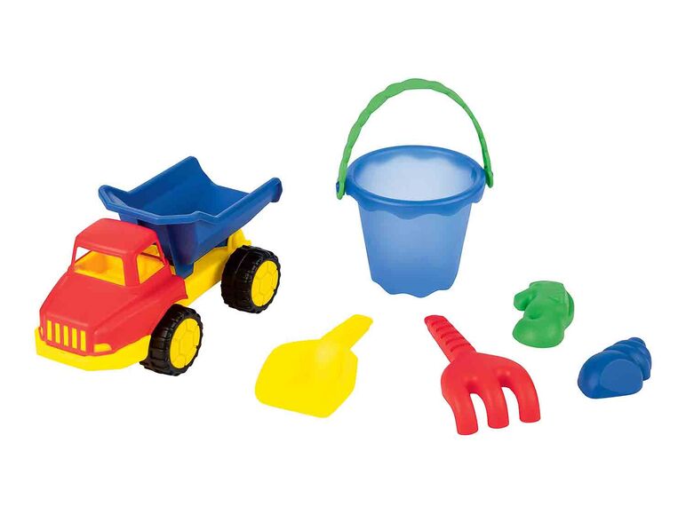 Set de juguetes de playa con camión
