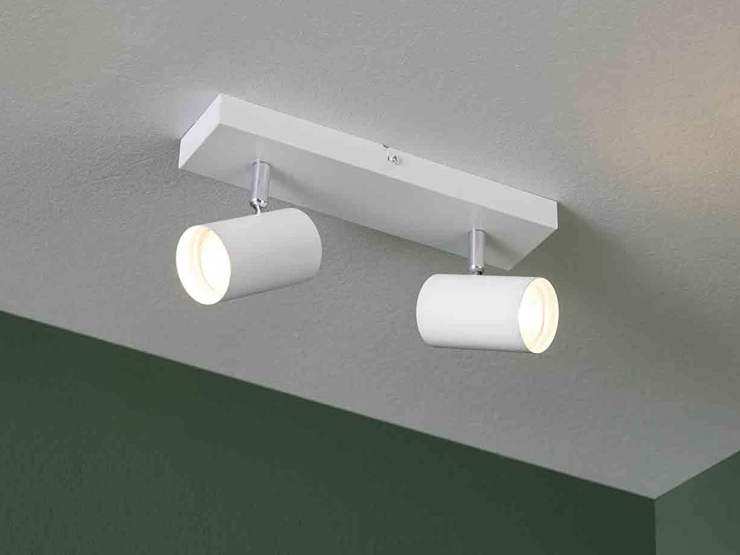Lámpara LED de techo con base rectangular