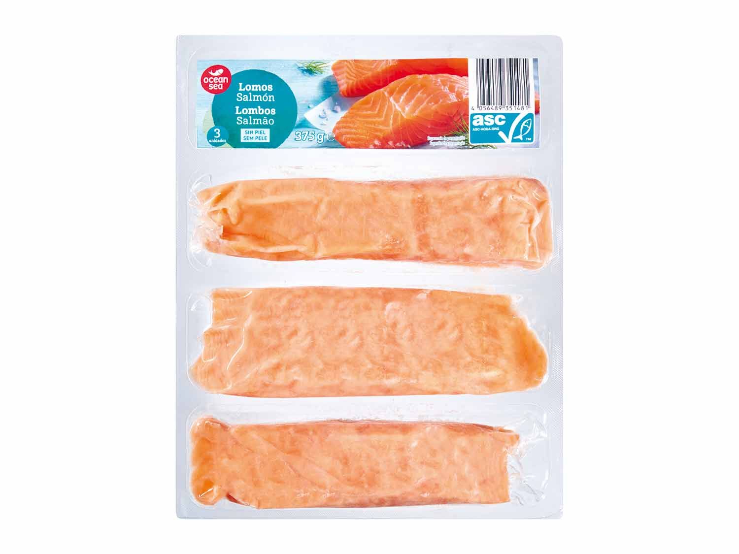 Lomos de salmón sin piel