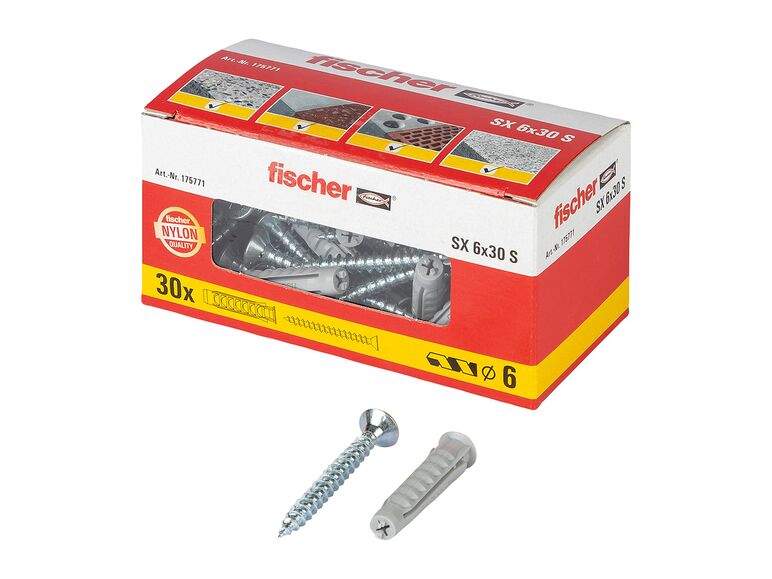 Fischer  Tacos y tornillos SX 6 Pack 30 