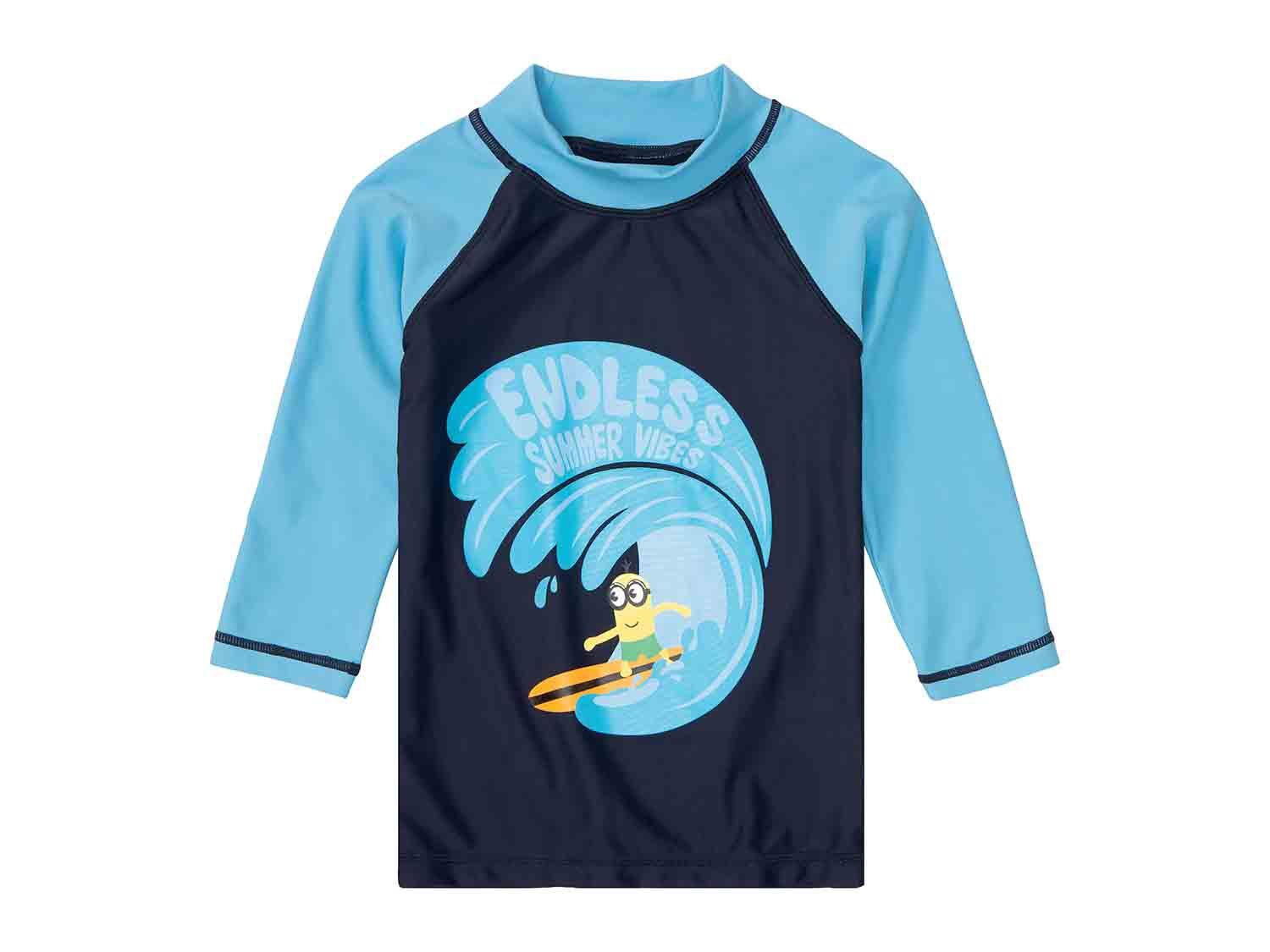 Camiseta de natación con protección UV júnior Minnions/Patrulla Canina