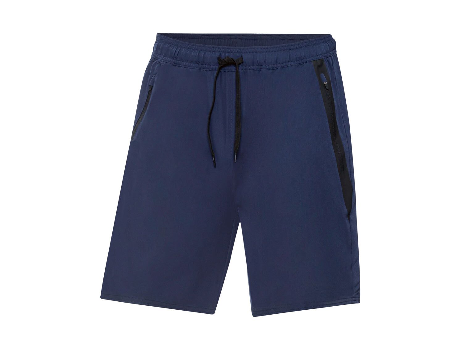 Pantalón corto técnico para hombre con cintura elástica y cordón azul