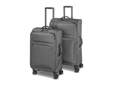 Set de maletas de tela gris