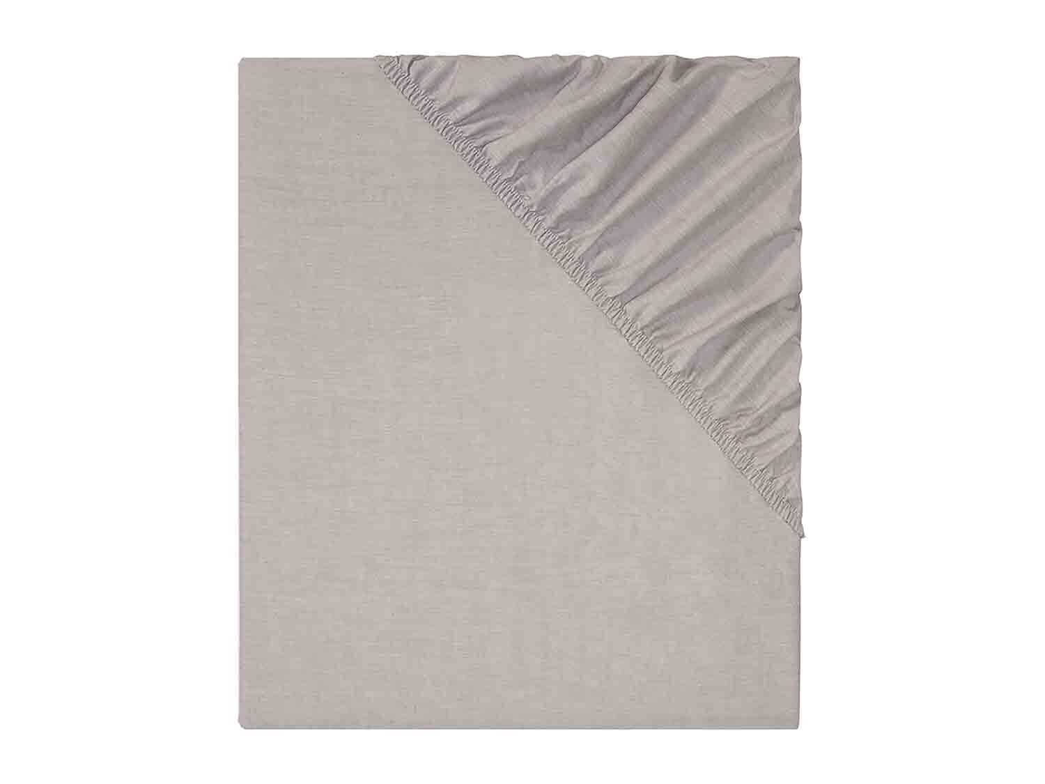 Sábana bajera ajustable de chambray 180-200x200x15 cm
