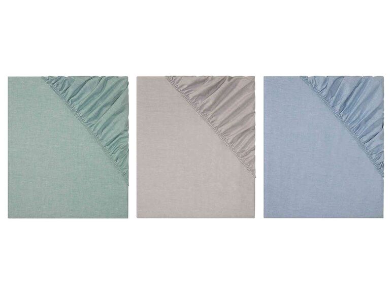 Sabana bajera ajustable de chambray 180-200x200x15 cm