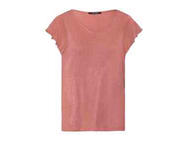 Camiseta rosa de lino