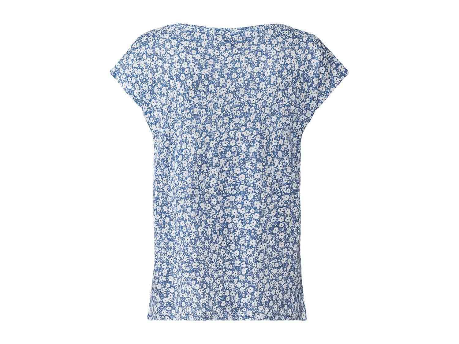 Camiseta de lino con estampado para mujer
