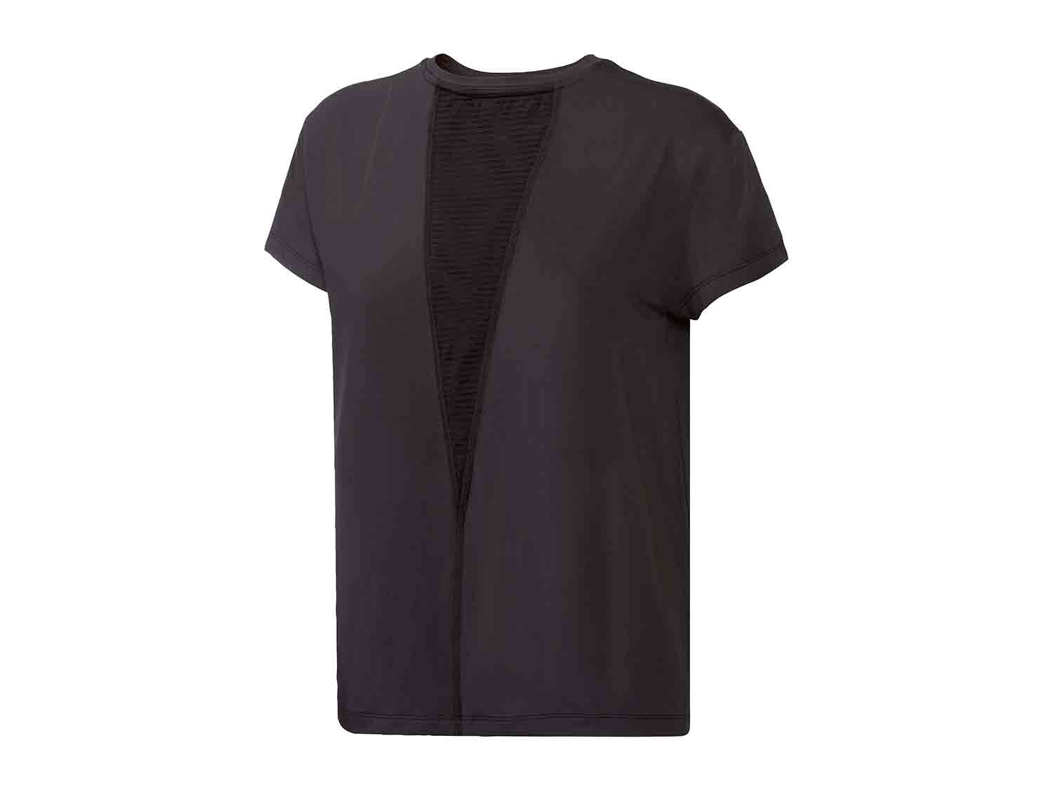 Camiseta técnica negra de manga corta para mujer