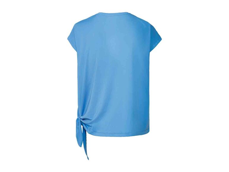 Camiseta técnica azul de manga corta para mujer