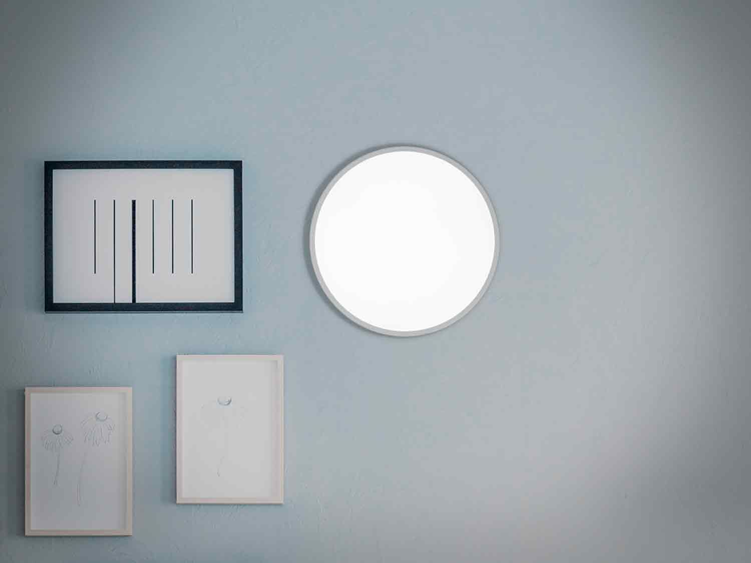 Lámpara LED redonda plana para techo o pared 