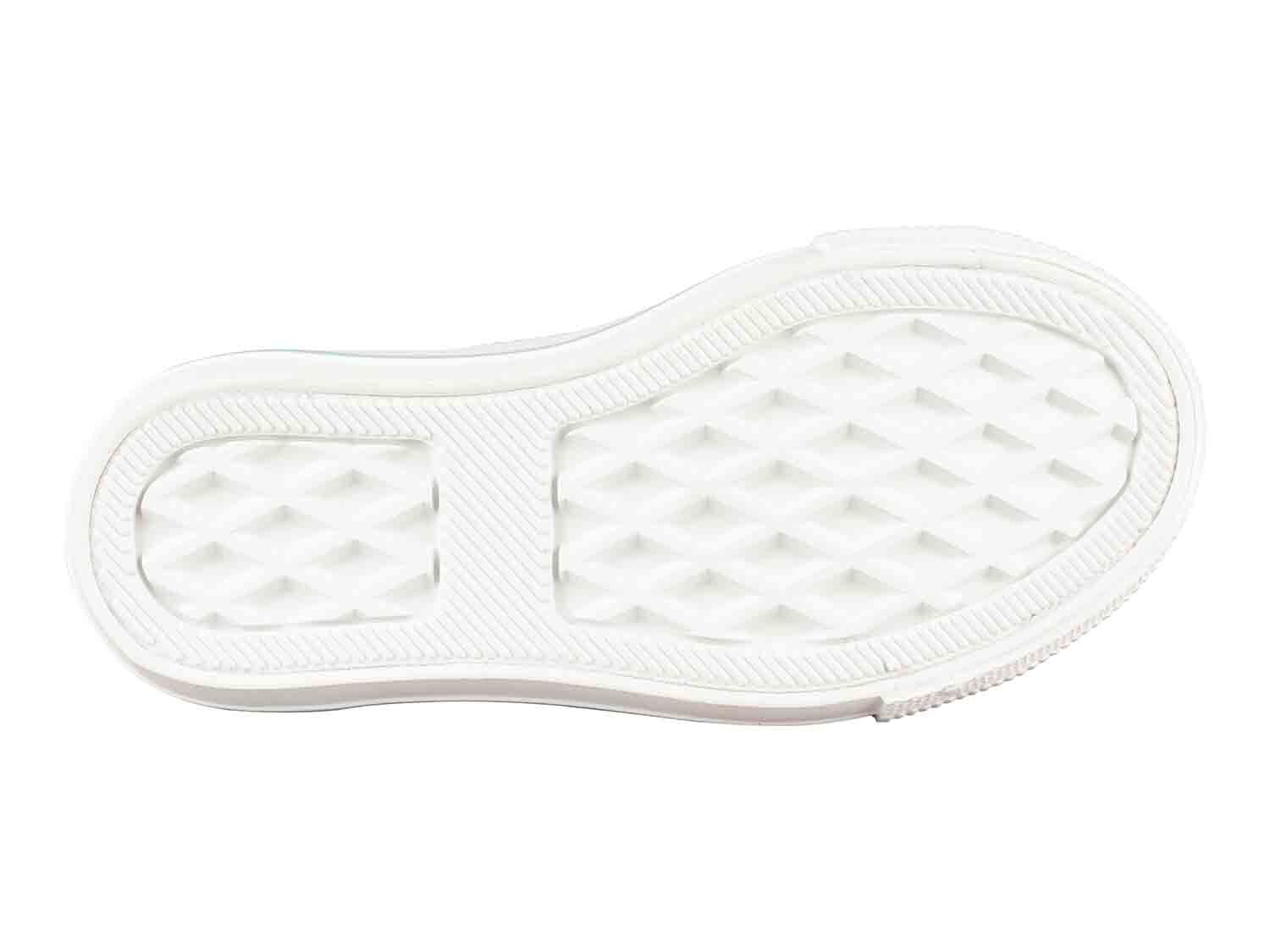 Zapatillas infantiles bajas con cordones blanco