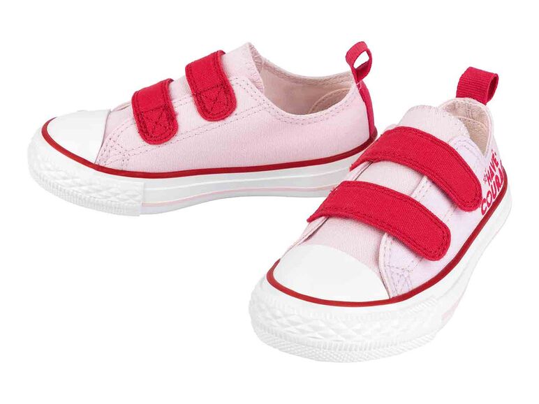 Zapatillas infantiles bajas sin cordones rosa