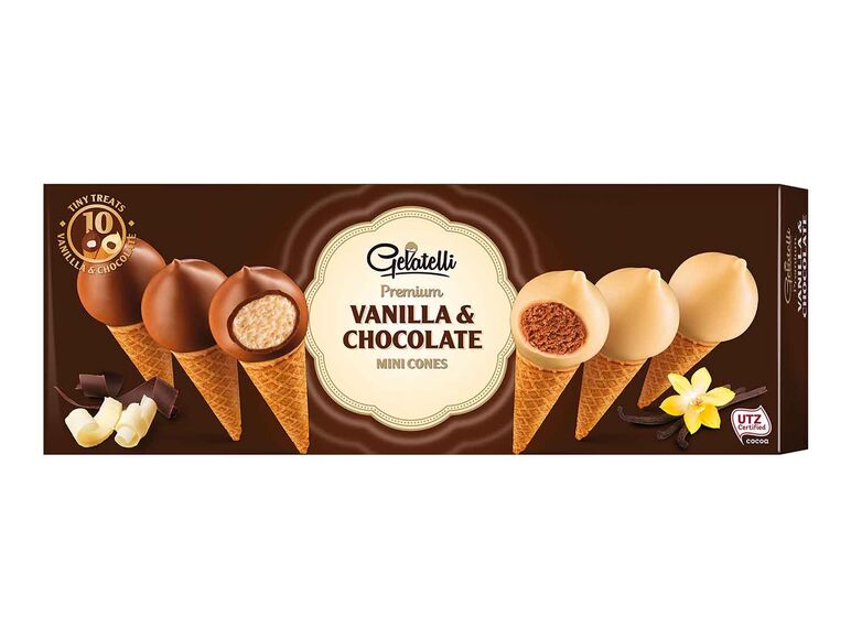 Mini conos de vainilla/chocolate