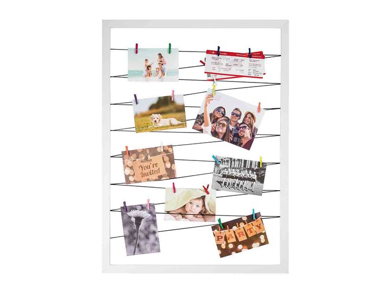 Tablón de fotos con cuerdas lineales