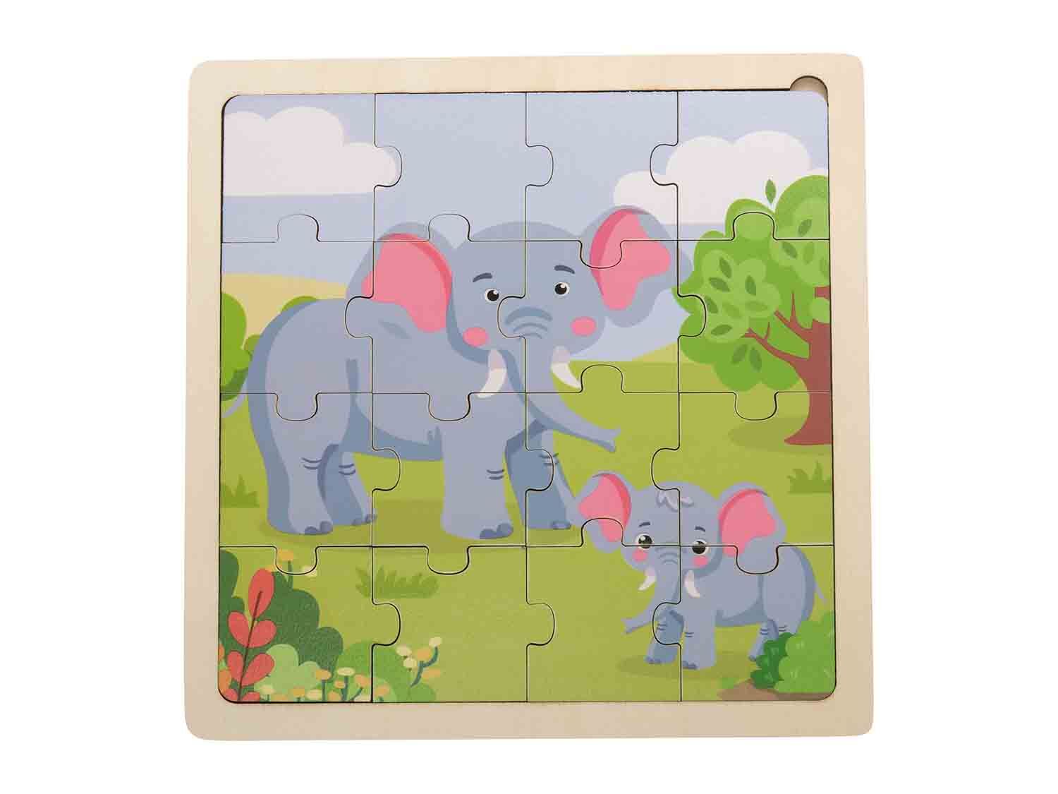 Puzzle de madera de animales