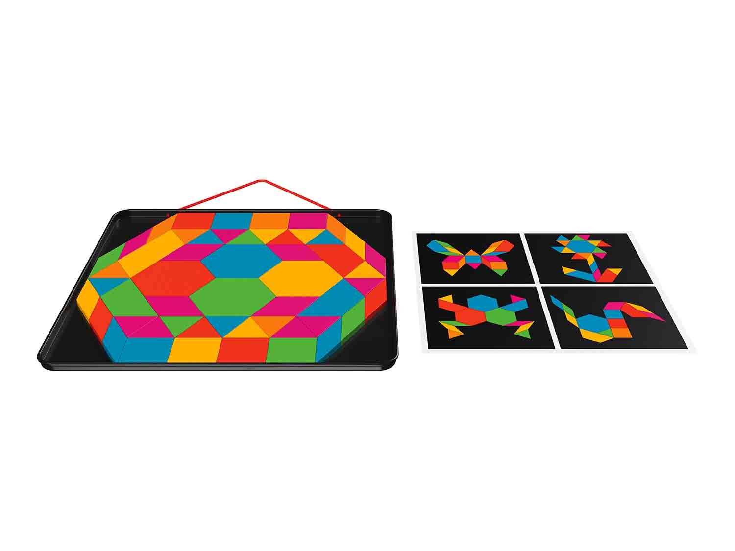 Pizarra magnética con formas geométricas 54 piezas