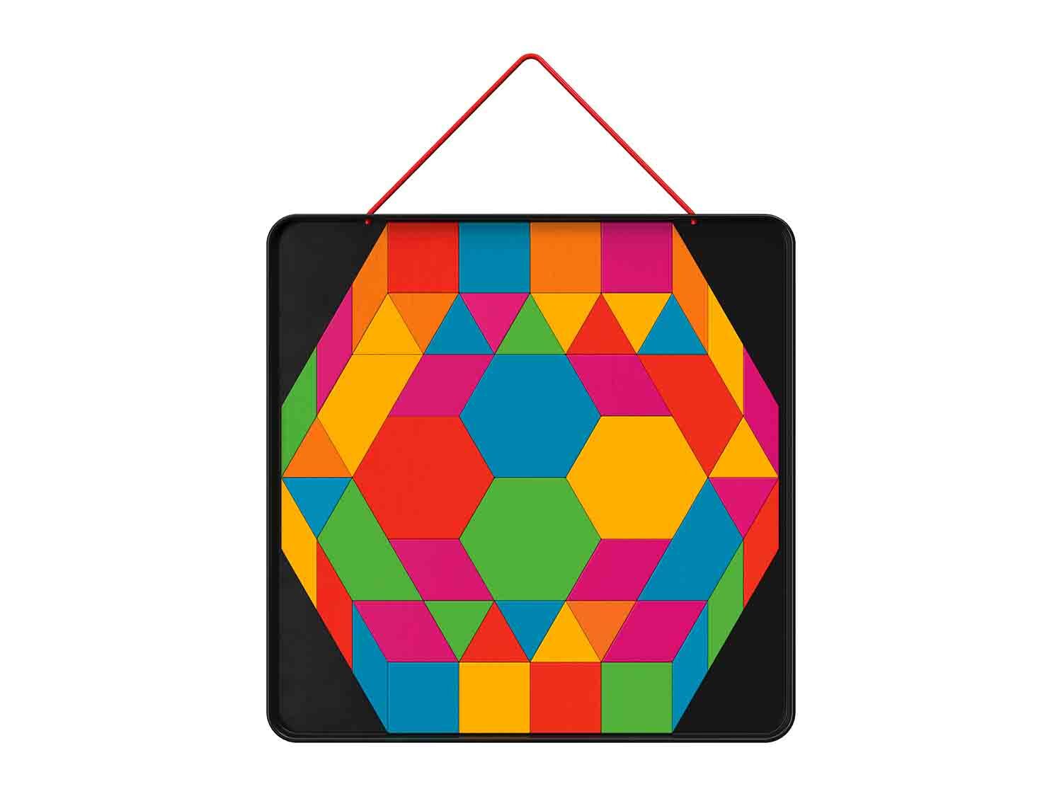 Pizarra magnética con formas geométricas 54 piezas