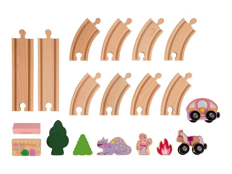 Set de tren de madera