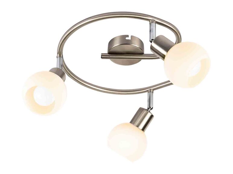 Lámpara LED de techo 3 focos espiral 28 cm diámetro