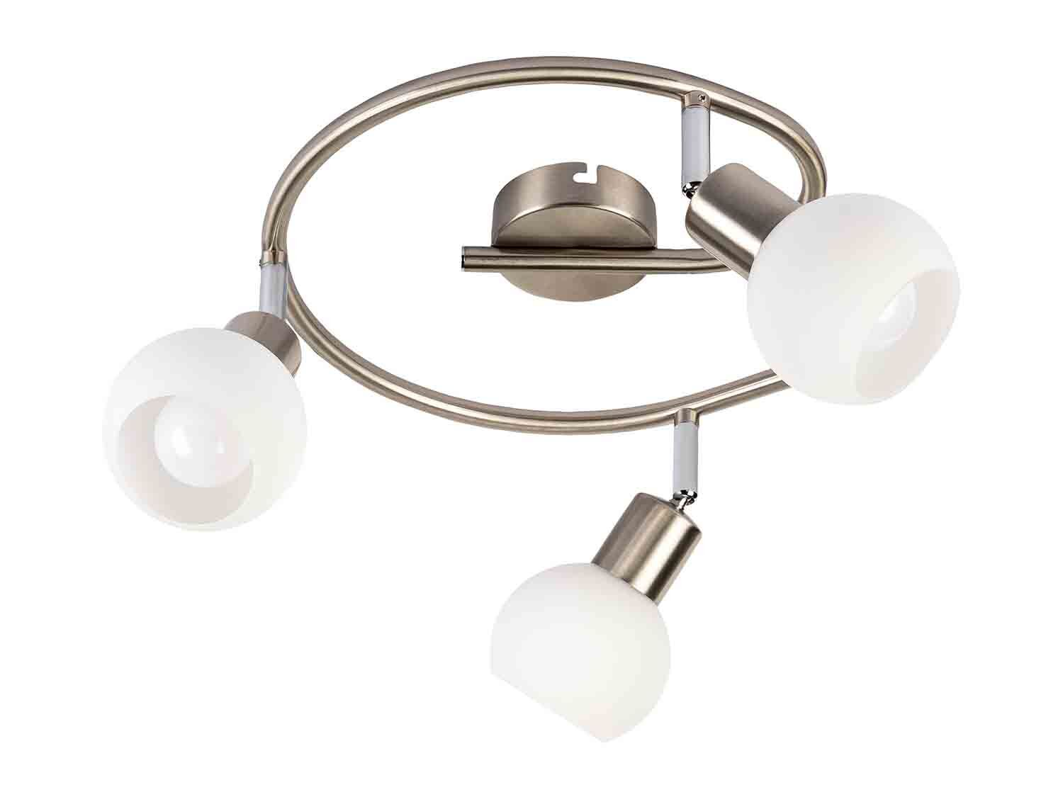 Lámpara LED de techo 3 focos espiral 28 cm diámetro