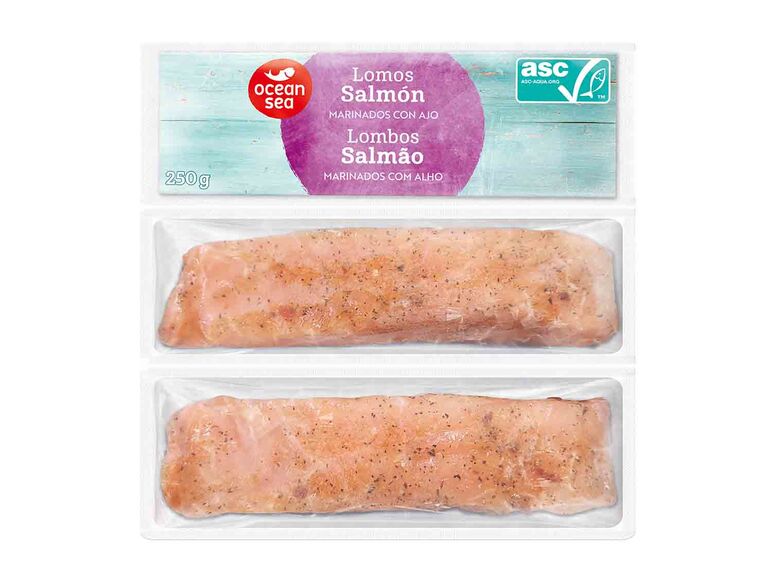 Lomos de salmón marinados