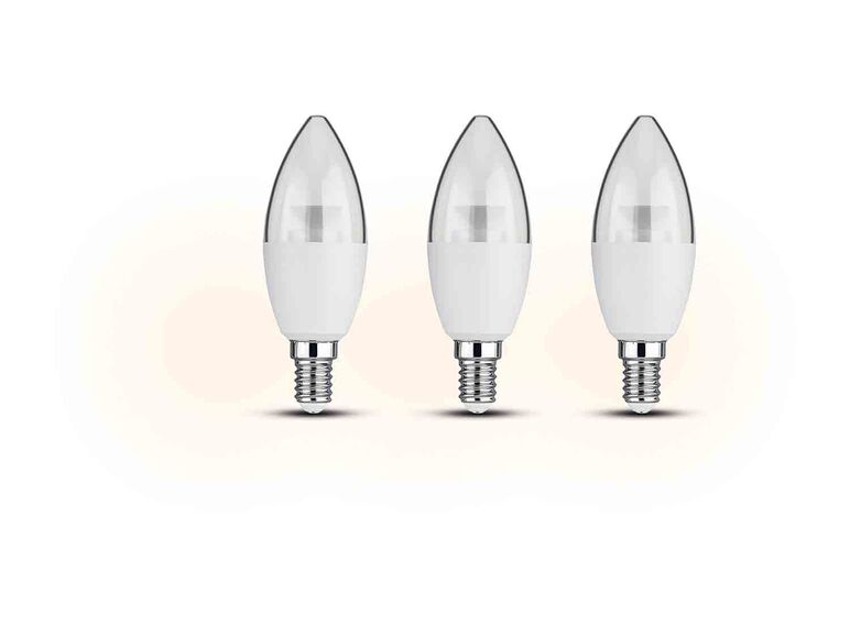 Bombillas LED vela transparentes E14 pack 3