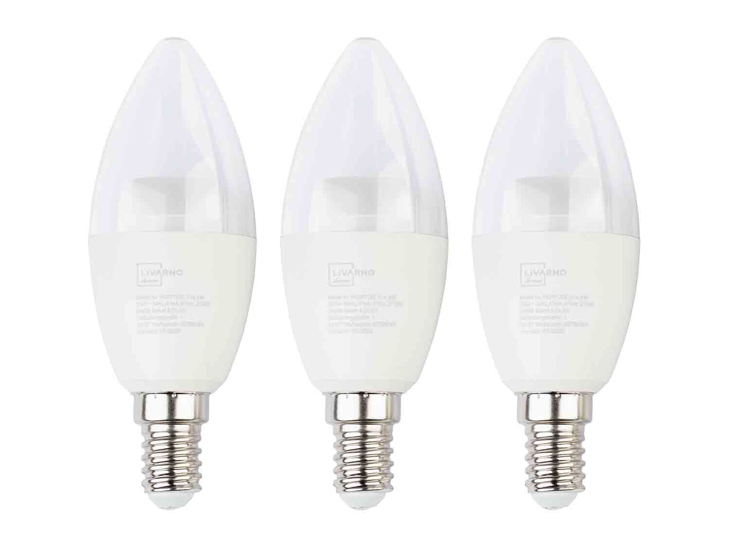 Bombillas LED vela transparentes E14 pack 3