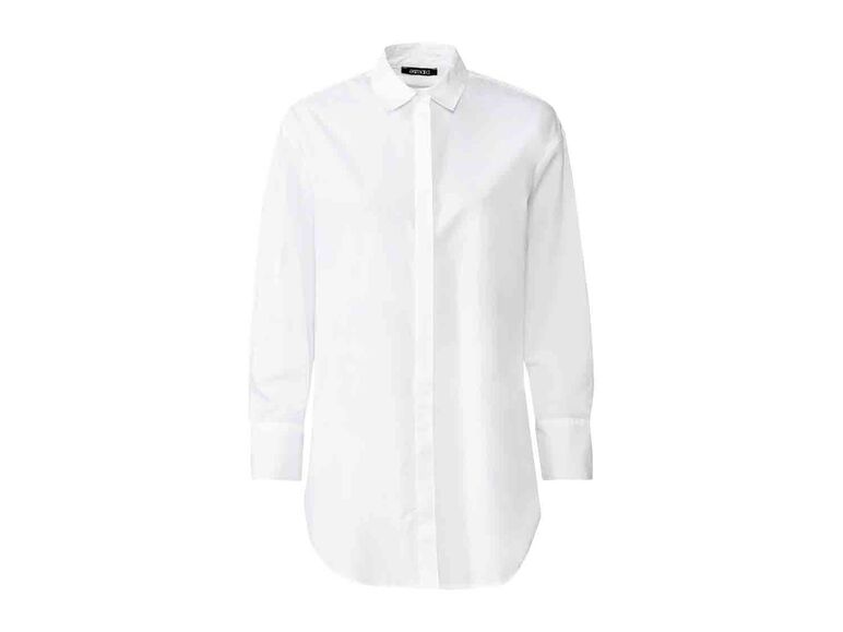 Blusa larga blanca para mujer