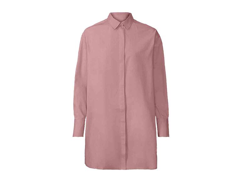 Blusa larga rosa para mujer