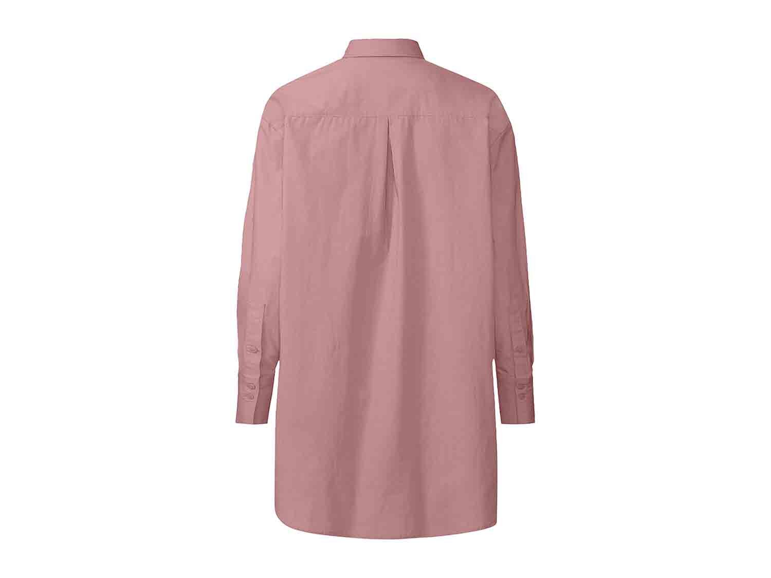 Blusa larga rosa para mujer