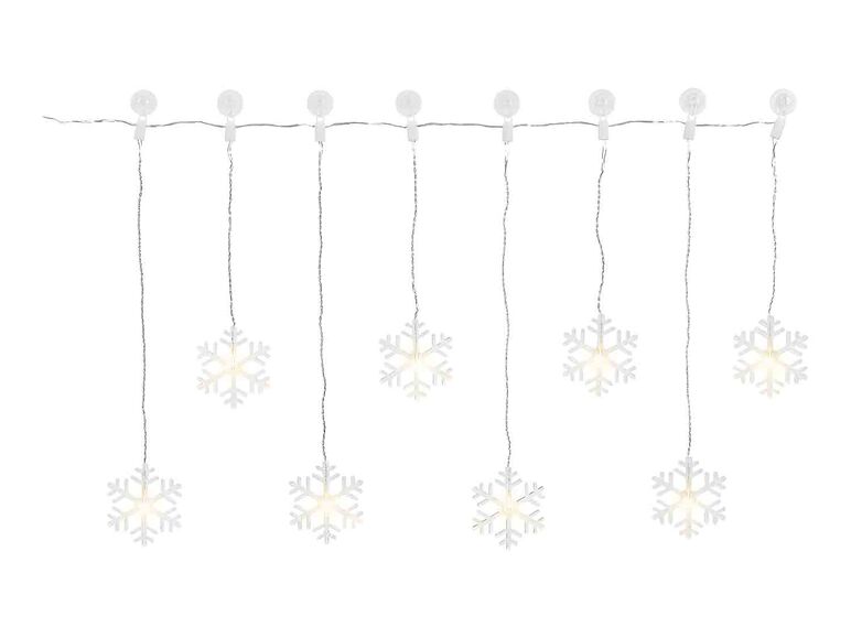 Cortina de guirnaldas LED de copo de nieve