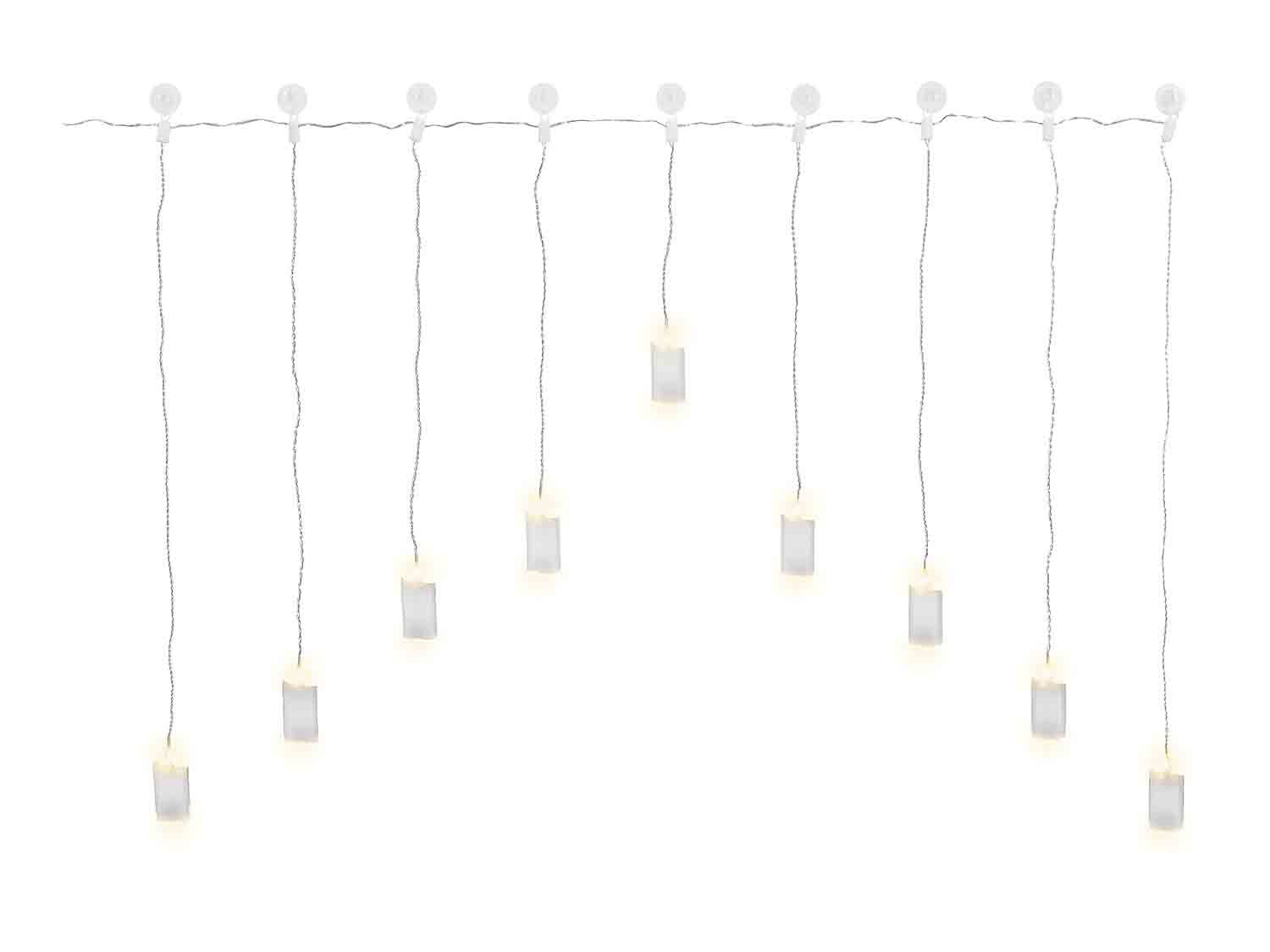 Cortina de guirnaldas LED blanco cálido