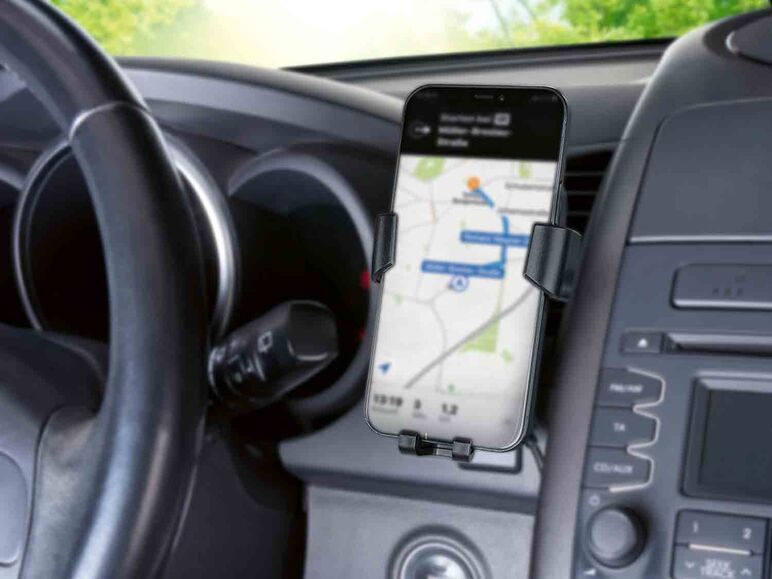 Soporte de smartphone para coche con funcion de carga QI