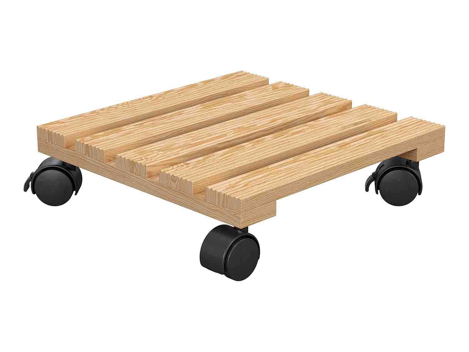 Base con ruedas de madera para macetas