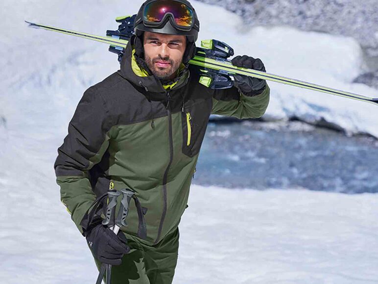 Chaqueta de esquí para hombre  verde caqui