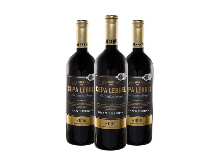 Cepa Lebrel Gran Reserva DO Rioja vino Tinto Pack 3 